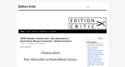 Desktop Screenshot of editioncritic.de